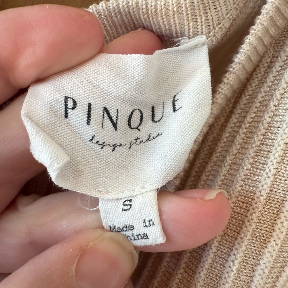 V-Neck Ribbed Sweater - Cream - Picture 2 of 4